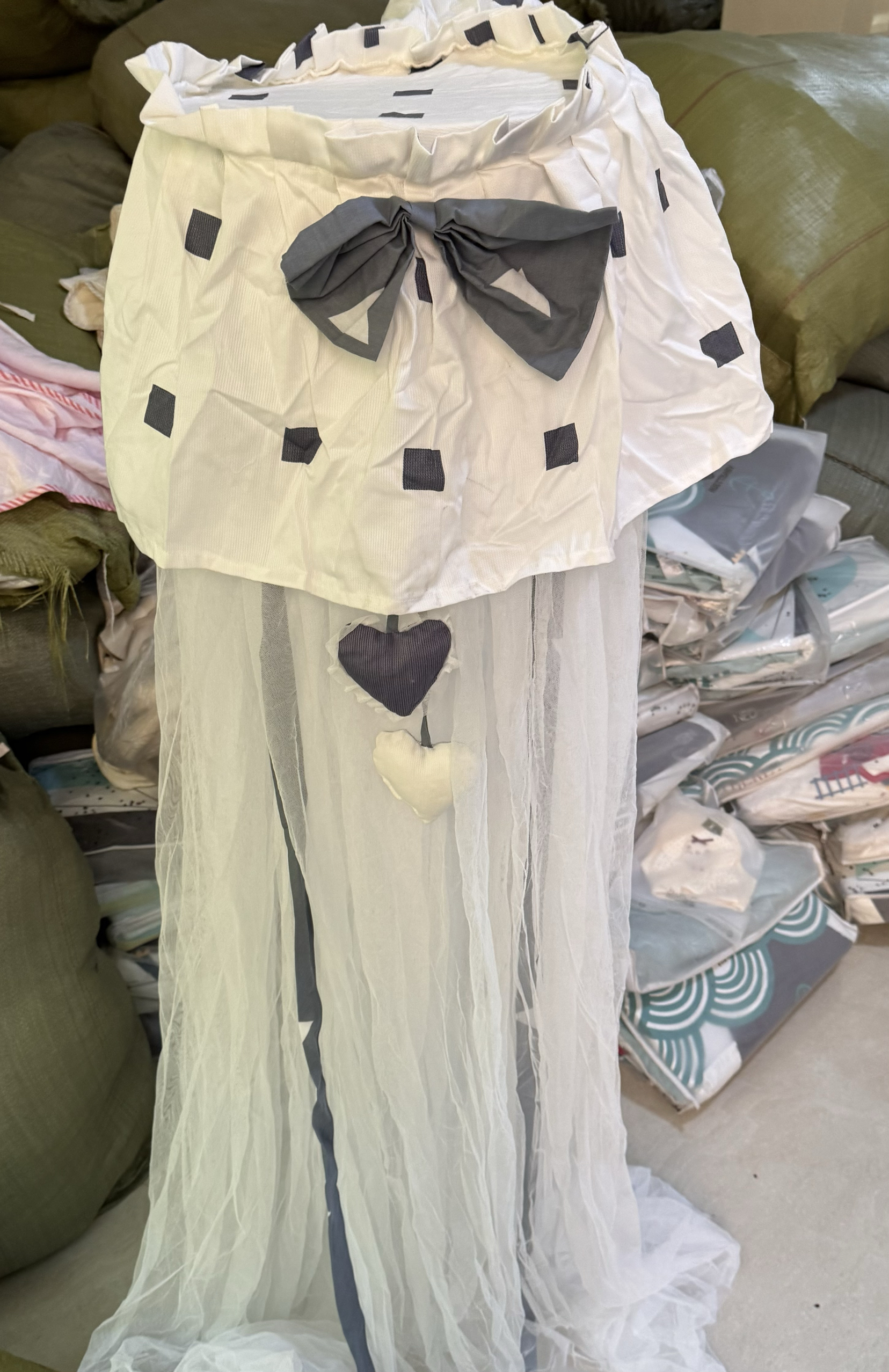 外贸原单夏季婴儿床宝宝床幔圆形顶蚊帐