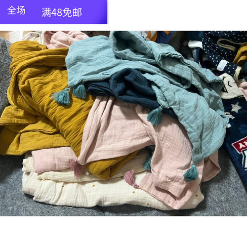 外贸原单宝宝床纯棉纱布床罩床笠婴儿床床垫保护罩