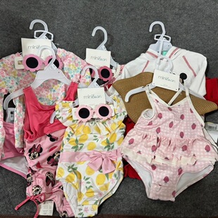 外贸原单婴幼儿连体泳衣套装 女童泳衣男女宝宝游泳衣沙滩泳衣