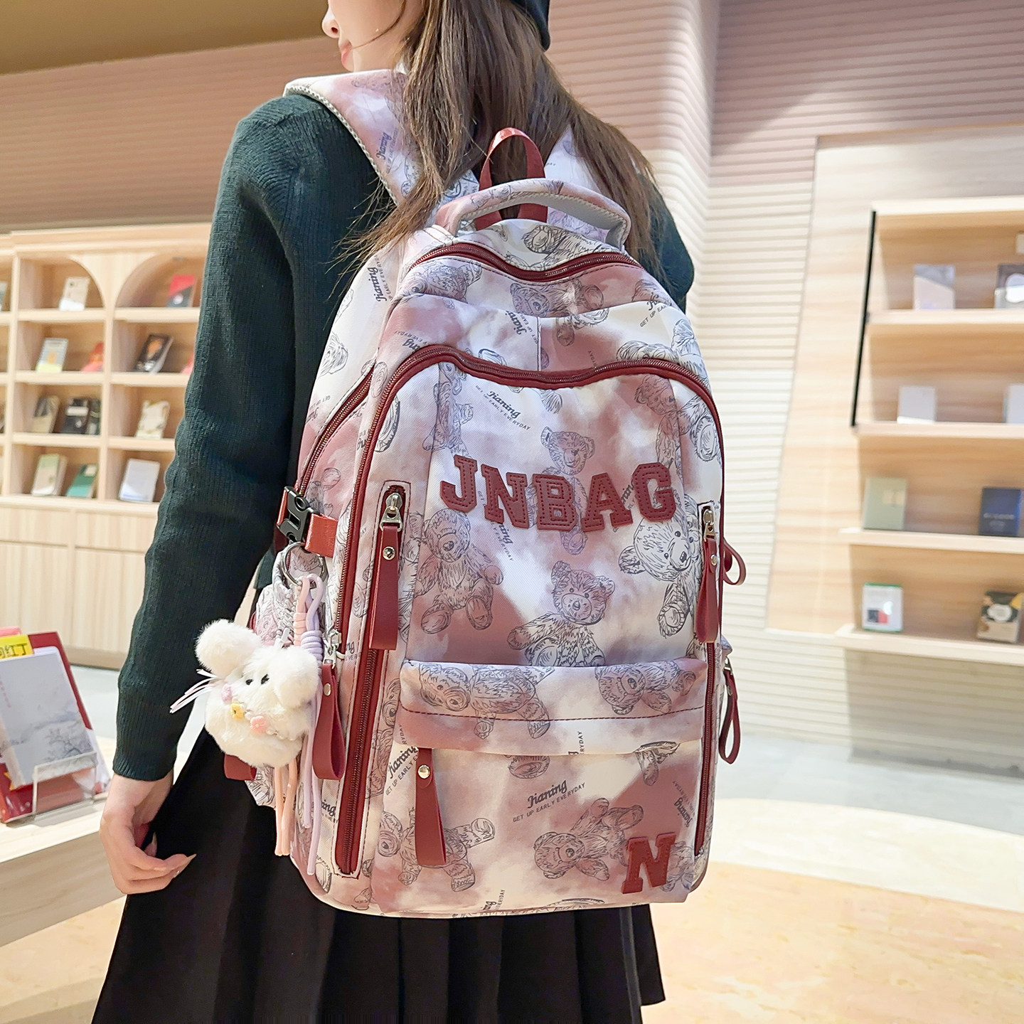 潮酷扎染女书包初中生ins高颜值高中生大容量男生背包学生双肩包,箱包皮具/热销女包/男包,双肩背包,淘宝优惠券,粉丝福利购,淘宝优惠卷