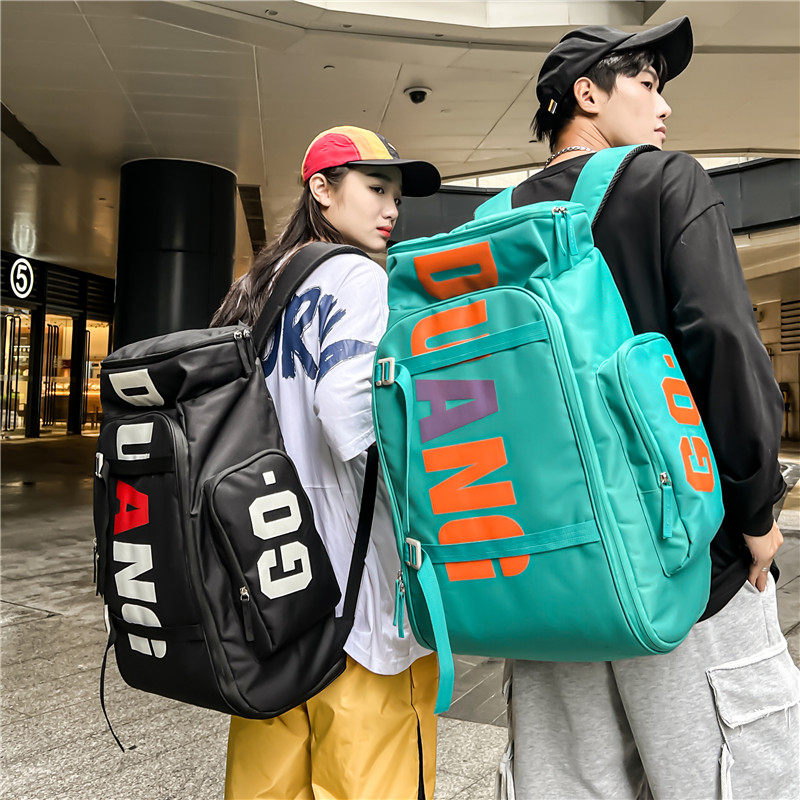 登山旅行背包运动训练工装滑板滑雪包女街头百搭大容量双肩包书包