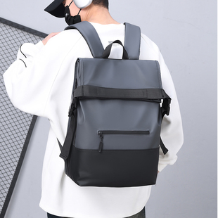 双肩包男款高级感2025新款商务通勤电脑背包大容量出差旅行包