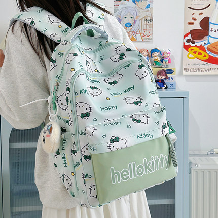 hellokitty书包女生小学生2025新款大容量背包初中生高中生双肩包