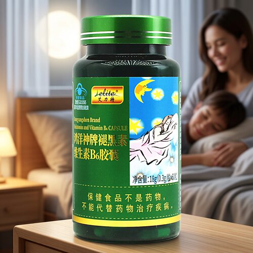 鸿洋神牌褪黑素维生素B6胶囊