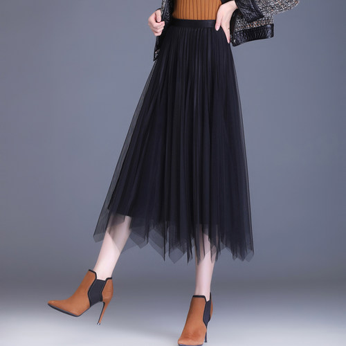 半身裙女2025秋季新款气质纱裙