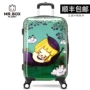 Zhang hộp nhỏ xe đẩy phim hoạt hình 20/24-28 inch mật khẩu trẻ em hành lý câm phổ bánh xe vali - Va li giá vali