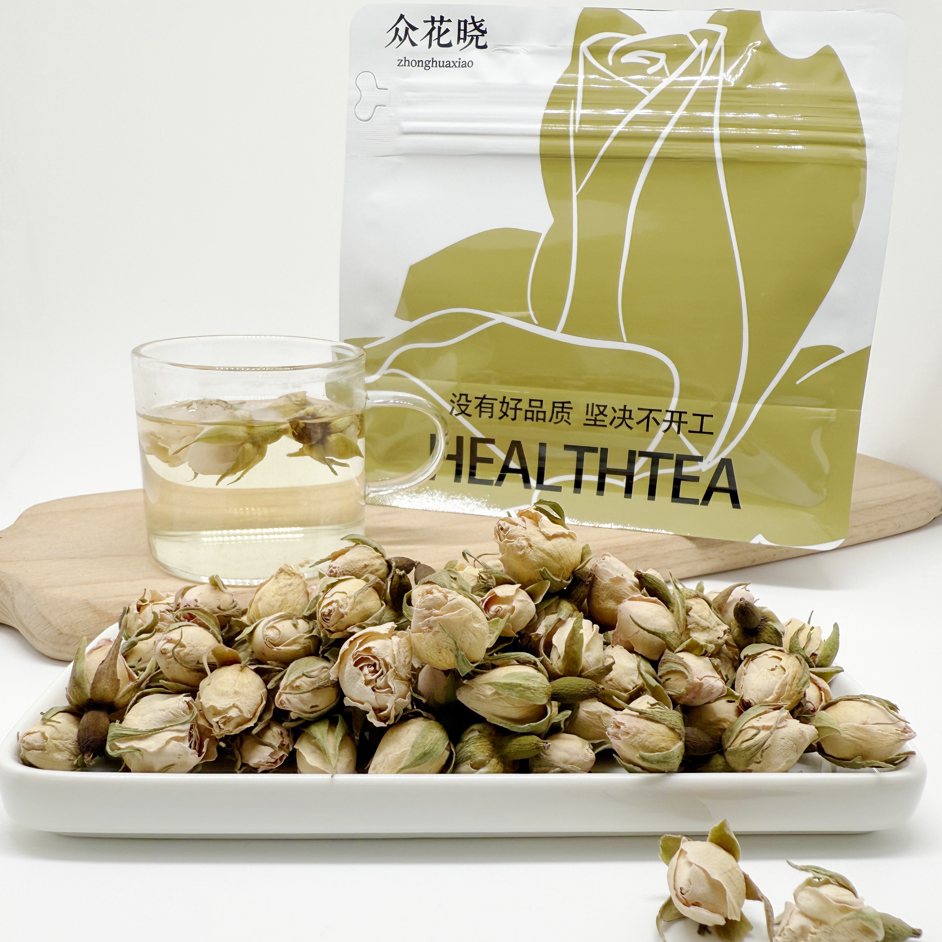 白玫瑰花蕾70g*1袋阿尔巴进口