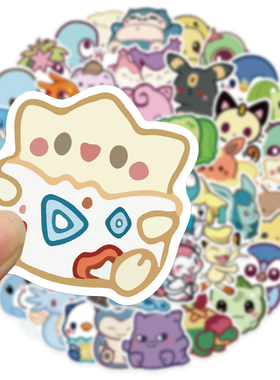 10/25/50pcs Kawaii Pokemon Anime Stickers Pikachu Stickers