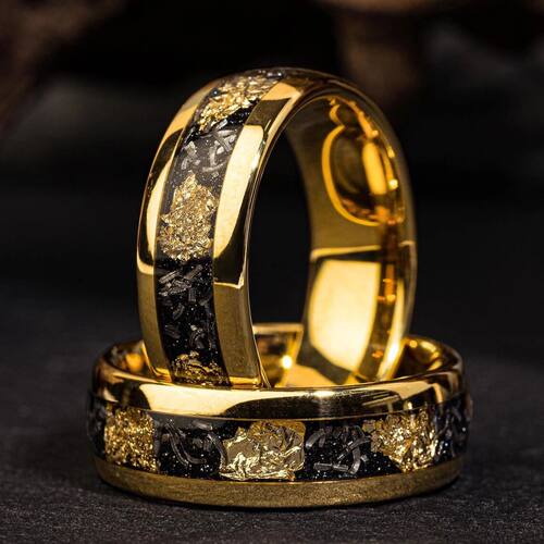 8MM Meteorite tungsten ring for man fashion jewelry Men's
