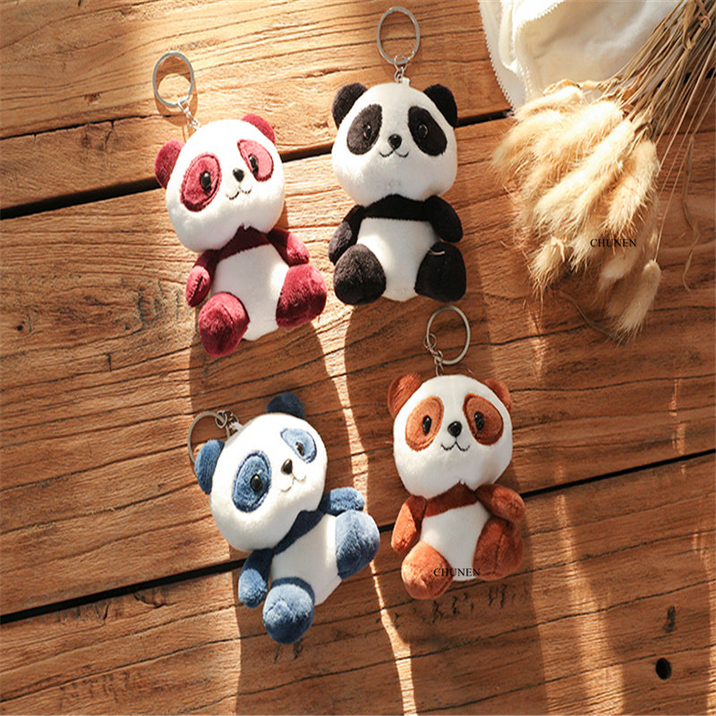 2021 new 4colors panda 12cm approx. plush stuffed doll toy