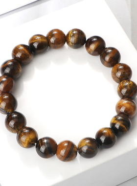 Trendy Natural Stone Beads Tiger Eye Bracelet Handmade