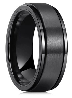 Stainless Steel Anxiety Fidget Spinner Rings for Men Cool