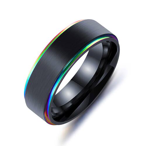 8MM Stainless Steel Ring Emble Ring God Bless Ukrainian