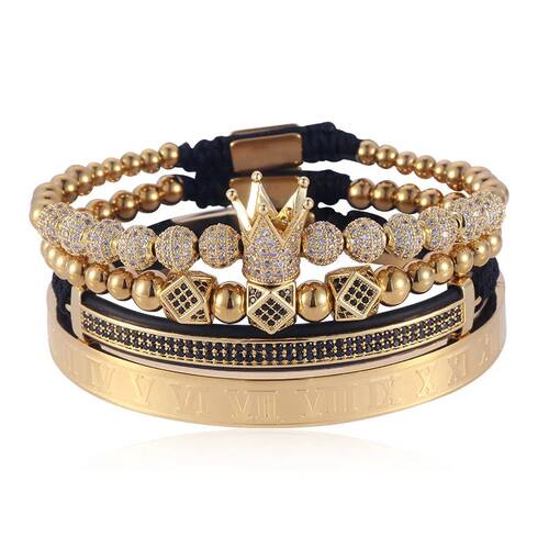 2024 Royal Crown Charm Men Bracelets Stainless Steel Roman