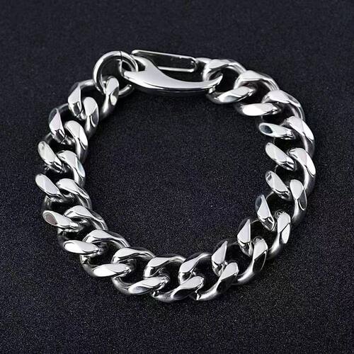 New 316L Stainless steel  Cuban Link Chain Bracelet, Silver