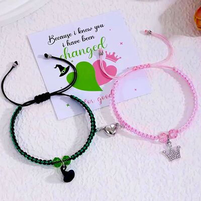 Wicked Charm Bracelets - Rhinestone Crown Witch Hat BFF