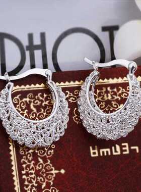 Simple Stainless Silver Plated Fashion Style Openwork
