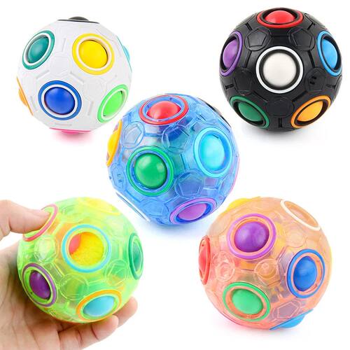 Creative Magic Rainbow Puzzle Ball Fidget Anti Stress Toys