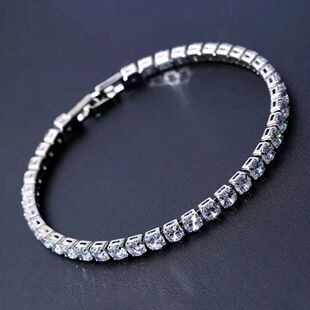 4mm Tennis Bracelet Iced Out Chain Bracelets For Women Men