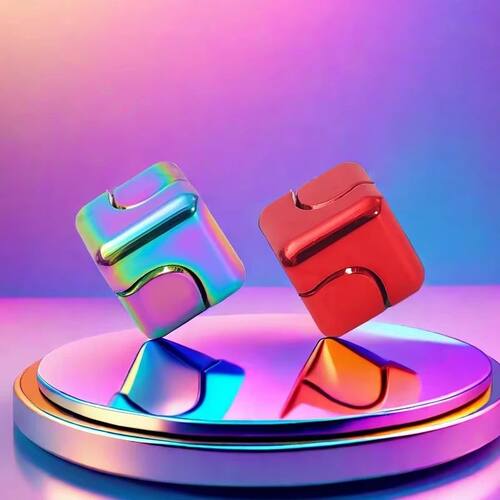 Metal Cube Rotating Fingertip Gyroscope Fidget Anti