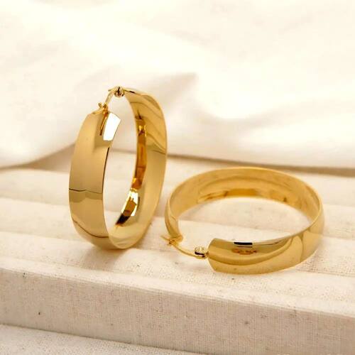 20/30/40mm Minimalist Chunky Large Stainless Steel Hoop