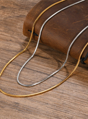 LETAPI Square Snake Chain Necklaces for Women Men Cubic