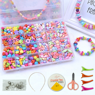 DIY Handmade Beaded Toy with Accessory Set Girl Weaving