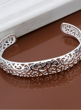 New Sterling Silver open bangle bracelet for women lady