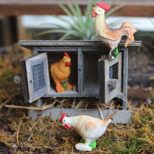 Miniature Farm Animals Figurines Resin Set Animal Figures
