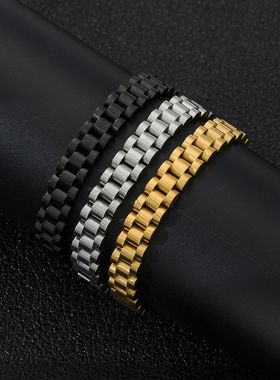 Luxury Gold Watch Strap Chain Stainless Steel Man Bracelet