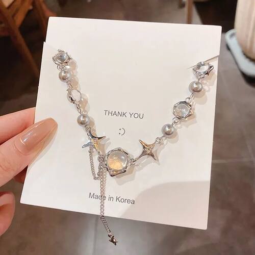 Women Thorn Desin Choker Necklace Fairy Glass Opal Necklace