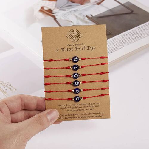 6pcs/set 7 Knots Lucky Friendship Bracelets for Woman Men