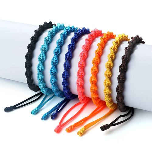 Woven String Bracelet Handmade Multicolor Adjustable