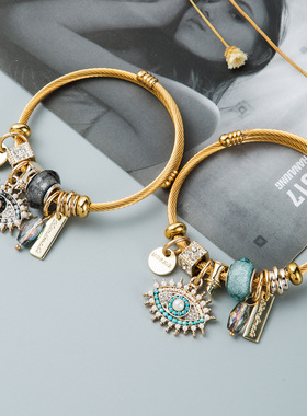 New in Evil Eye Butterfly Love Bracelet for Women Metal