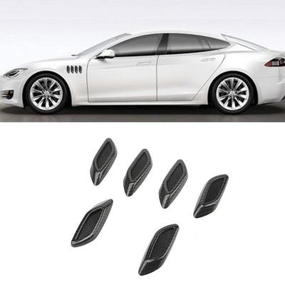 AY汽车装饰假风口改装侧风口叶子板碳纹标贴车身贴六个装通用款aZ