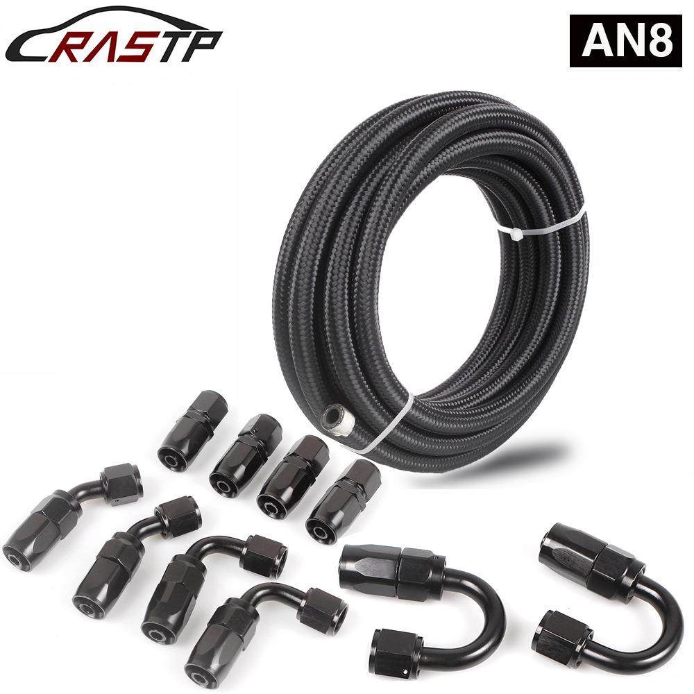 KD汽车油冷接头套装AN6/8/10黑色编织油冷器油管套件6米3.6米5aZ