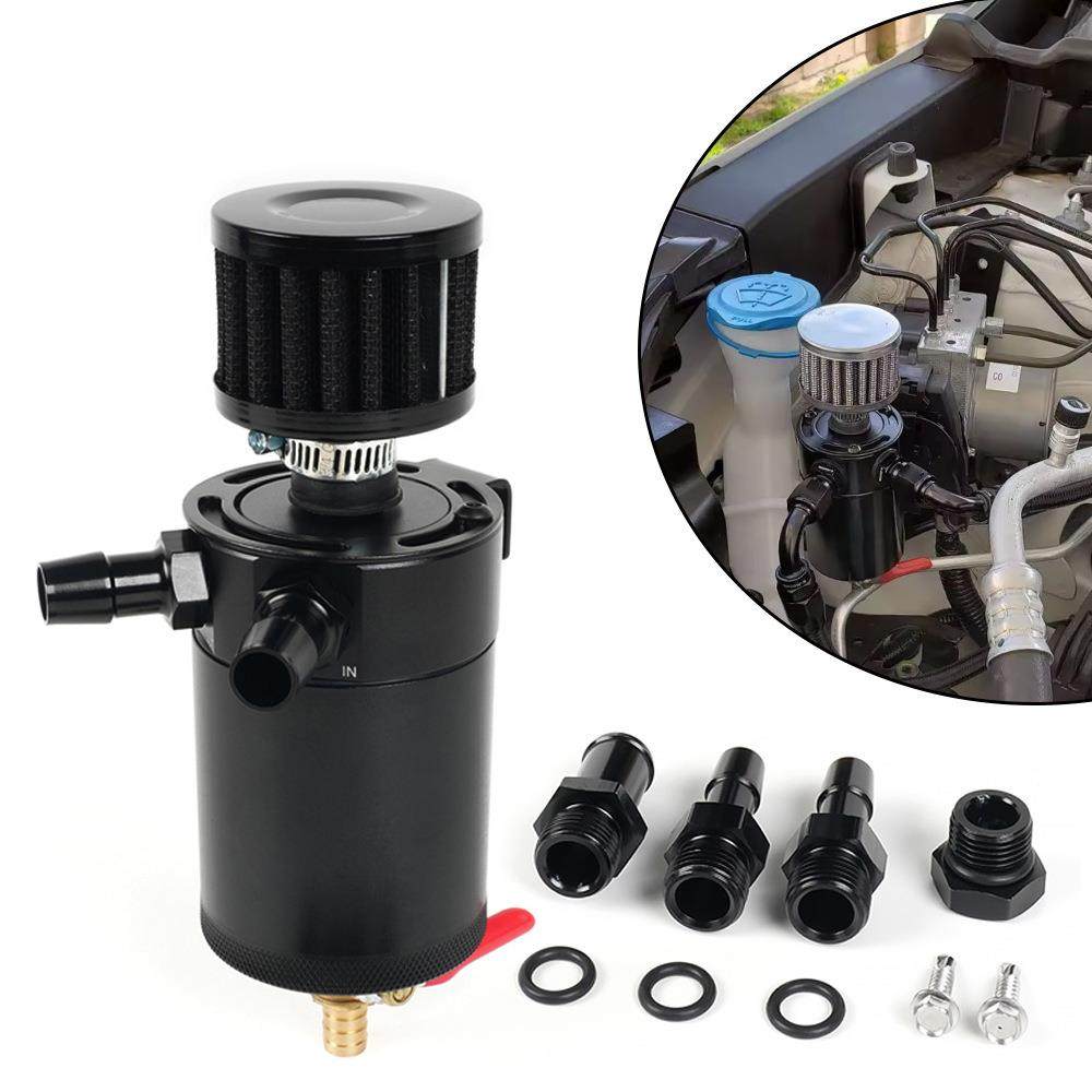 CT跨境汽车改装二孔机油透气壶带呼吸空气滤清器油气分离器过滤aZ