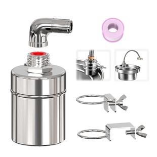 KE跨境float valve不锈钢浮球阀水位控制水满自停龙头上水补水aZ