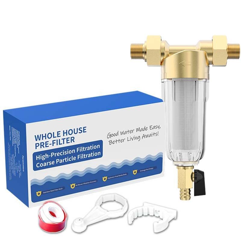跨境前置过滤器全屋Prefilter家用40微米反冲洗大流量净水器C2