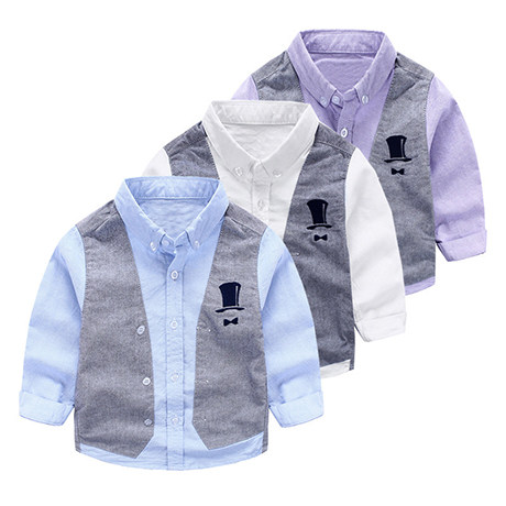 Chemise garcon à manche longue - Ref 2076271 Image 1