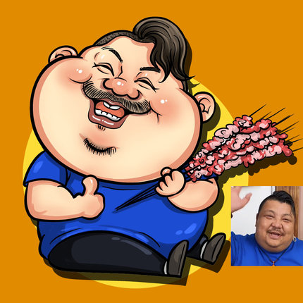 手绘漫画夸张头像动漫设计q版人像定制ip形象 表情包文章插画四格