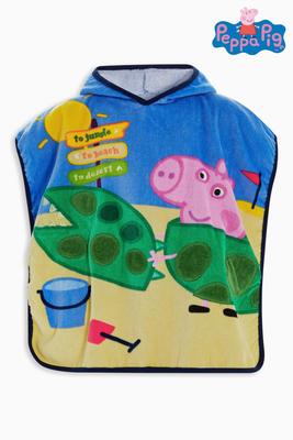 男童蓝色恐龙斗篷浴巾披风现货