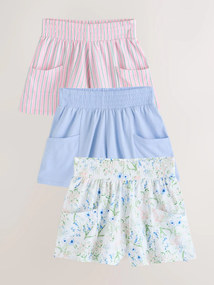 英国Next正品亲子装25夏款女童大女孩超柔软舒适小清新短裤薄短裤