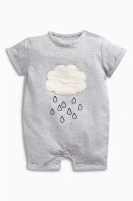 现货英国next童装正品夏男女宝宝纯棉短袖连身衣短裤连体哈衣爬服