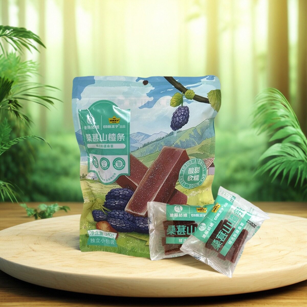 远方的梦想甄选切糕王子新疆桑葚山楂条酸甜开胃独立包装解馋零食