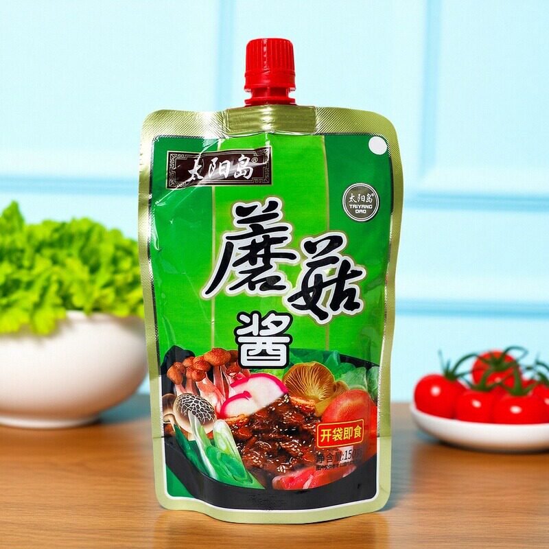 太阳岛150g蘑菇酱袋装蘸酱拌饭酱拌面酱下饭酱东北大酱即食拌面