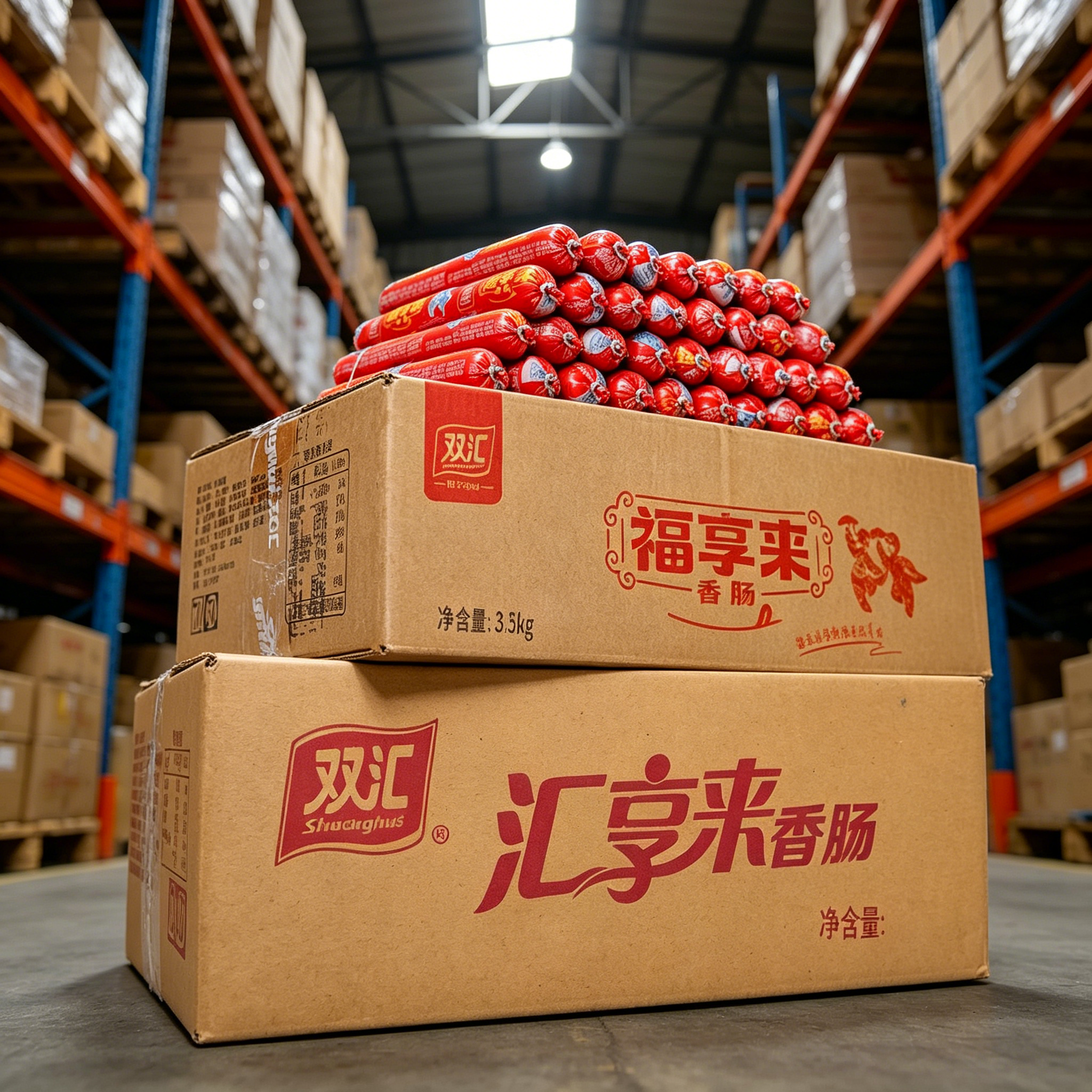 双汇福享来火腿肠汇享来50根油炸蒸煮淀粉肉肠灌香肠火腿肠整箱批