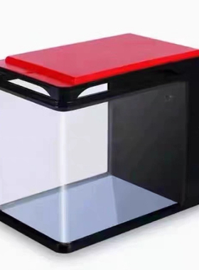 佳美Q3-320/380/400480/500迷你办公桌鱼缸侧过滤LED灯可变3个颜