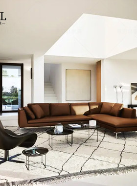 B&B极简现代布艺沙发Simple and spacious corner sofa