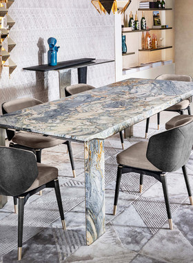 Visionnaire长餐桌米兰新款Minimalist marble long dining table